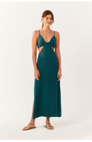 Vestido Longuete Decote Lateral