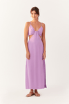 Vestido Longuete Decote Lateral