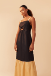 Vestido Cropped Algodão Maria Bicolor