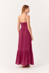Vestido Longo Crepe Det. Metal Decote