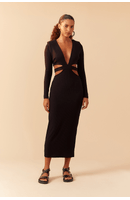 Vestido Canelado Vazado