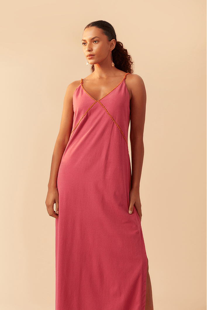 Vestido Recortes Com Bordado