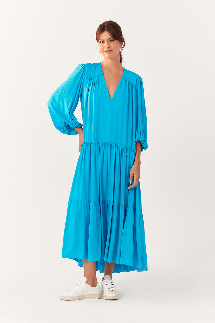 Vestido Midi Mangão