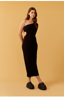 Vestido Canelado Midi Recortes