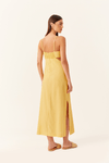 Vestido Cropped Linho Decote Lateral Bf