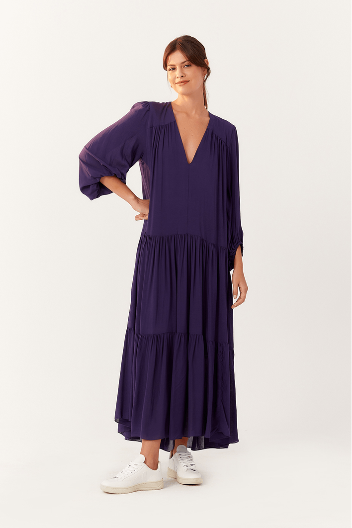 Vestido Midi Mangão