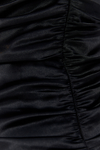 Vestido Curto Cetim Drapeado
