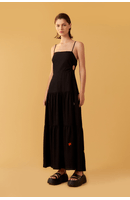 Vestido Linho Bordado Estrelas