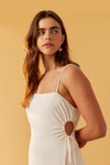 Vestido Linho Bordado Estrelas
