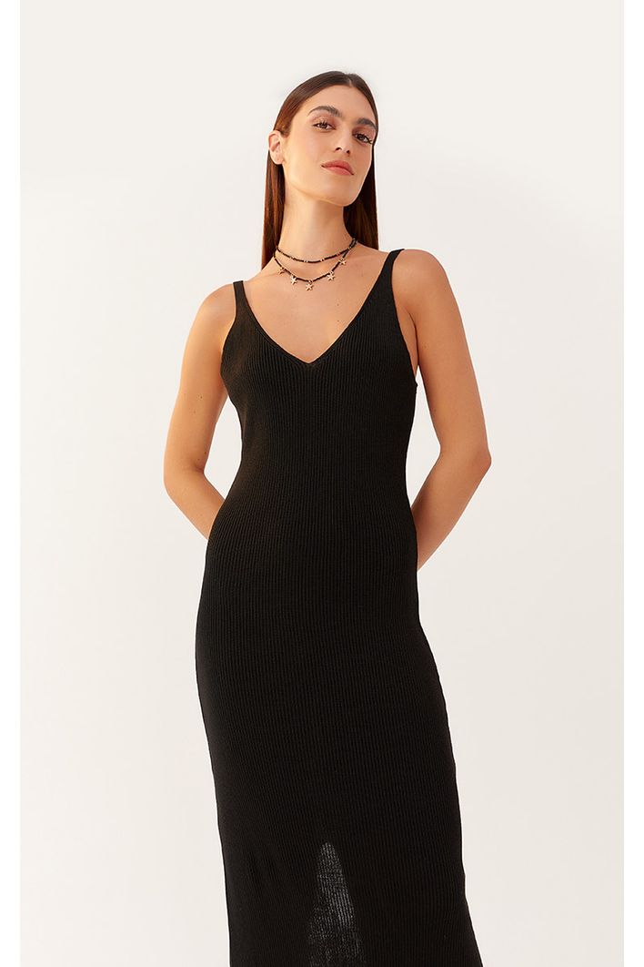 Vestido Tricot Fenda