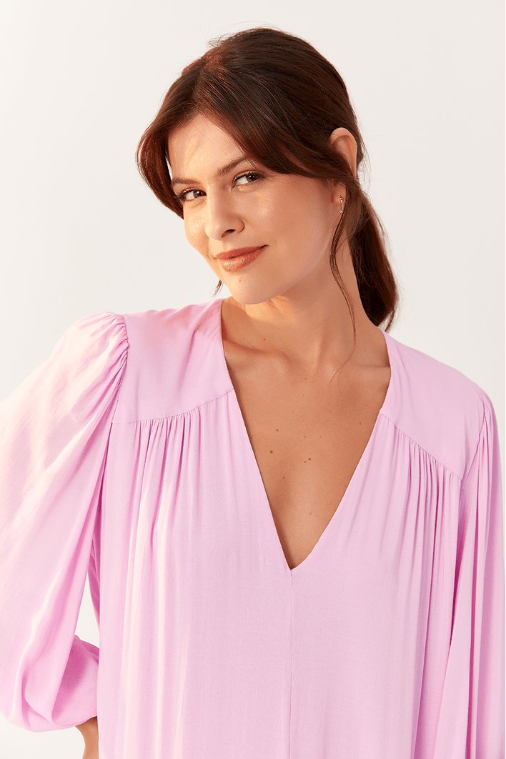 Vestido Midi Mangão