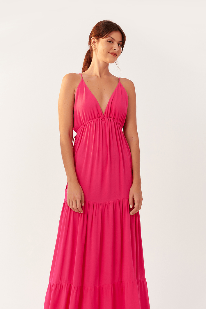 Vestido Longo Crepe