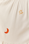 Vestido Linho Bordado Estrelas