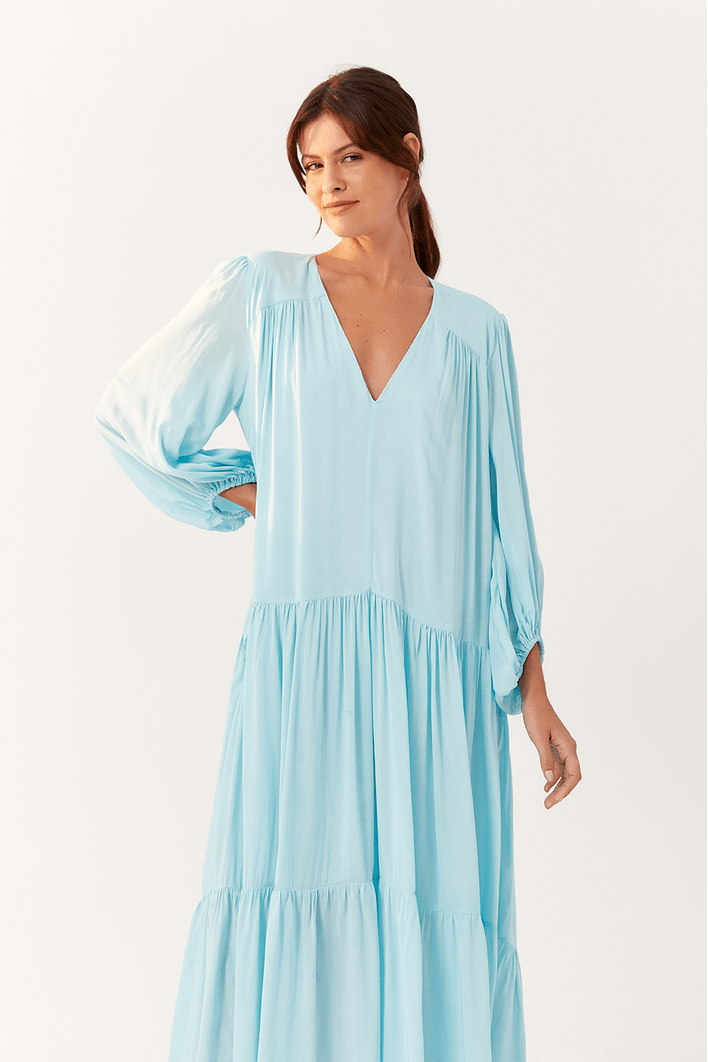 Vestido Midi Mangão