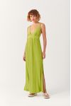 Vestido Canelado Decote V
