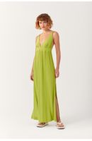 Vestido Canelado Decote V