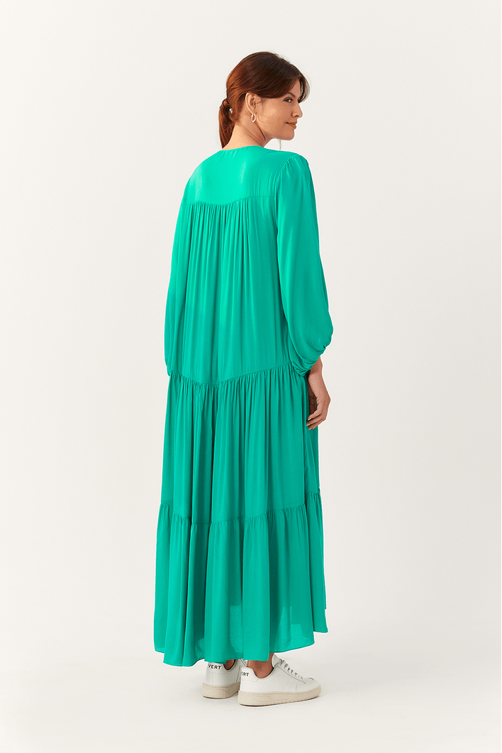 Vestido Midi Mangão