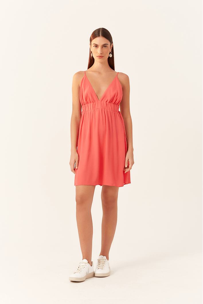 Vestido Crepe Amarração Lateral Bf