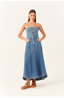 Vestido Jeans Recorte Bojo