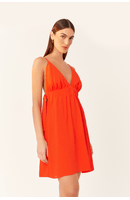 Vestido Crepe Amarração Lateral Bf