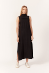 Vestido Cropped Listras Recorte Malha