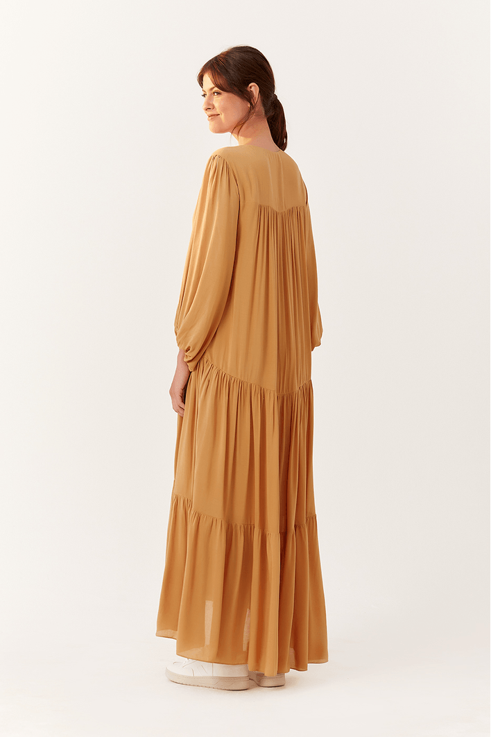 Vestido Midi Mangão