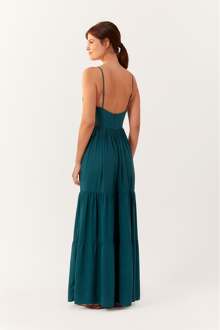 Vestido Crepe Longo Color Bf