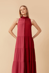Vestido Crepe Cropped Bicolor