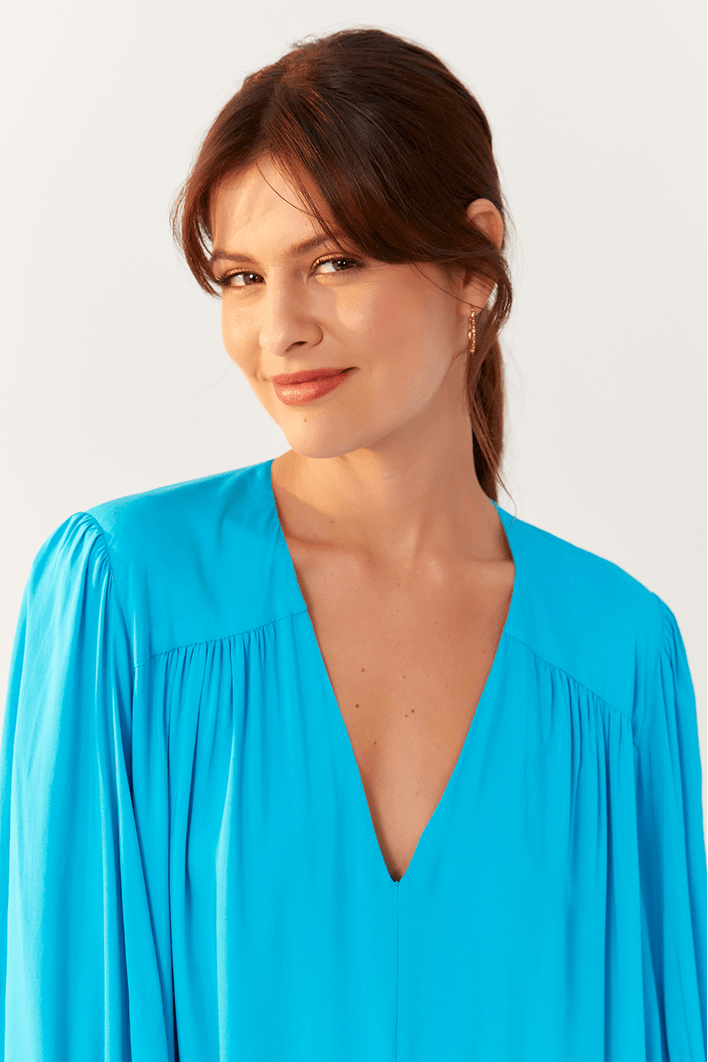 Vestido Midi Mangão