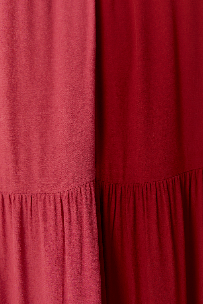 Vestido Crepe Cropped Bicolor