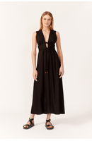 Vestido Cropped Linho Cadarço Encapado