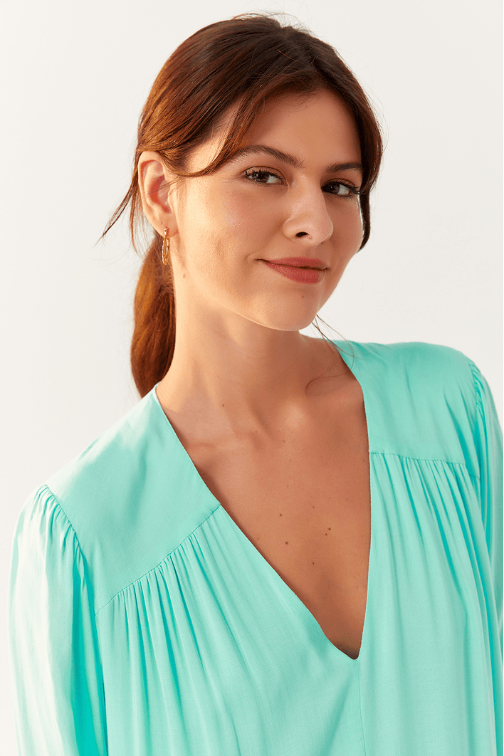 Vestido Midi Mangão