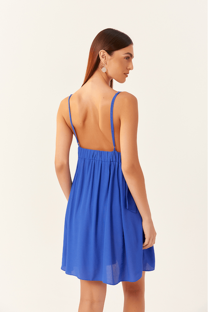 Vestido Crepe Amarração Lateral Bf