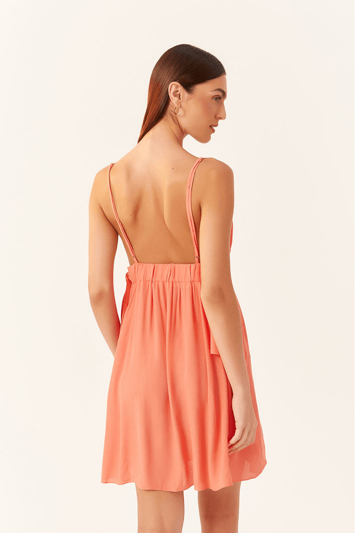 Vestido Crepe Amarração Lateral Bf