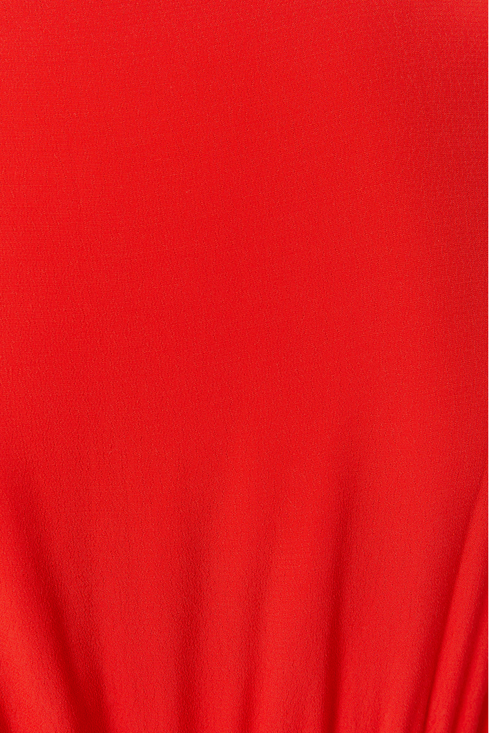 Vestido Cropped Crepe Frente Vazada