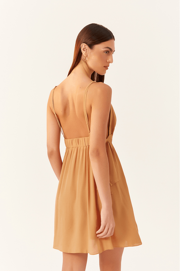 Vestido Crepe Amarração Lateral Bf