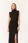 Vestido Canelado Fenda