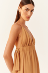 Vestido Crepe Amarração Lateral Bf