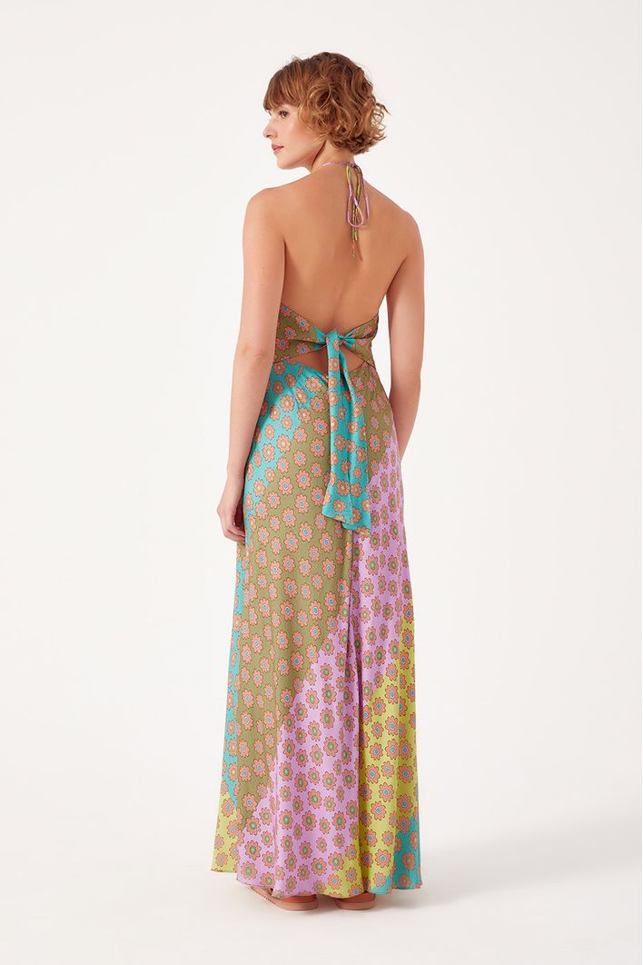 Vestido Cropped Estampa Flora