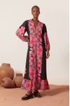 Vestido Longo Estampa Jardim Selvagem