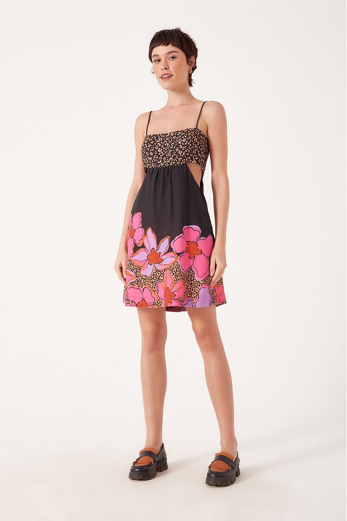 Vestido Estampa Jardim Selvagem