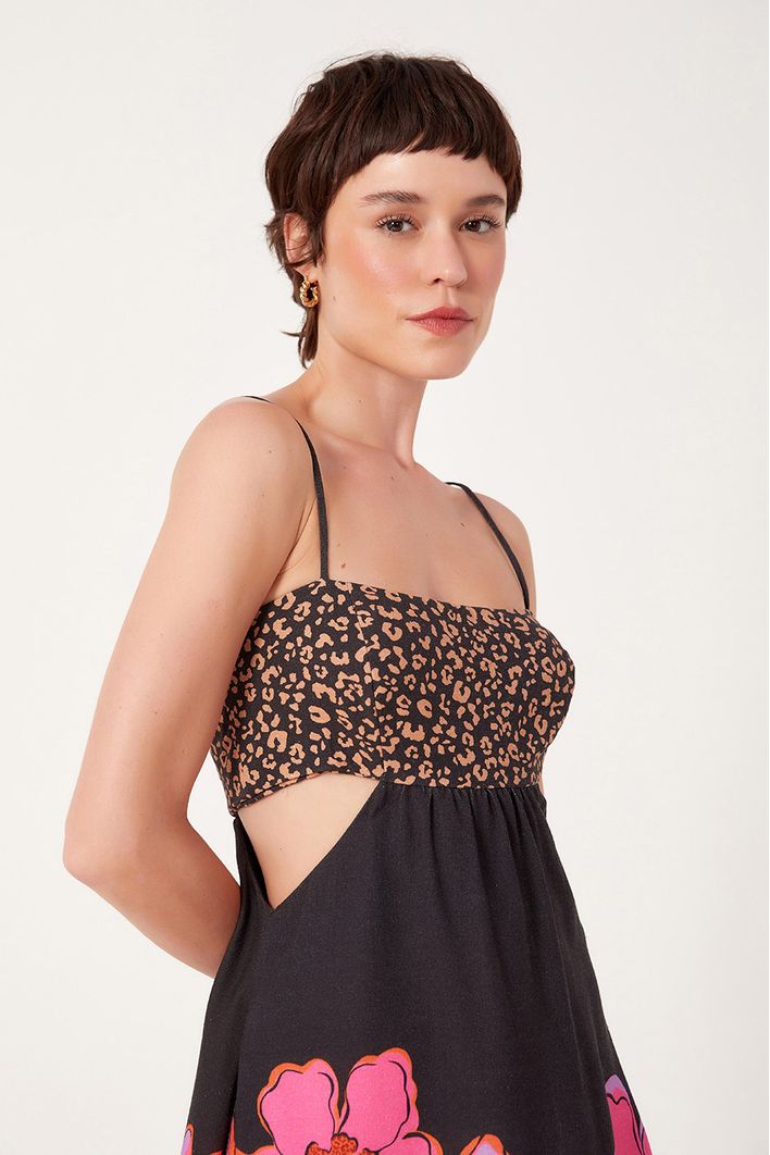 Vestido Estampa Jardim Selvagem