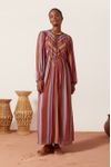 Vestido Midi Lurex Estampa Nostalgia