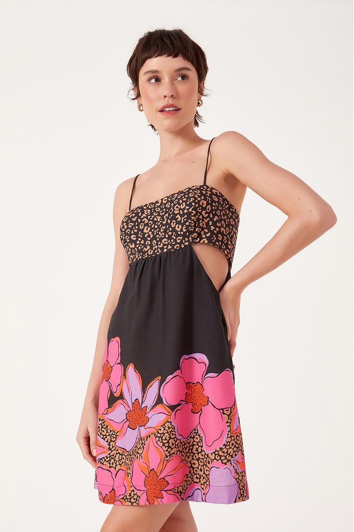 Vestido Estampa Jardim Selvagem