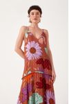 Vestido Longo Estampa Jardim Secreto