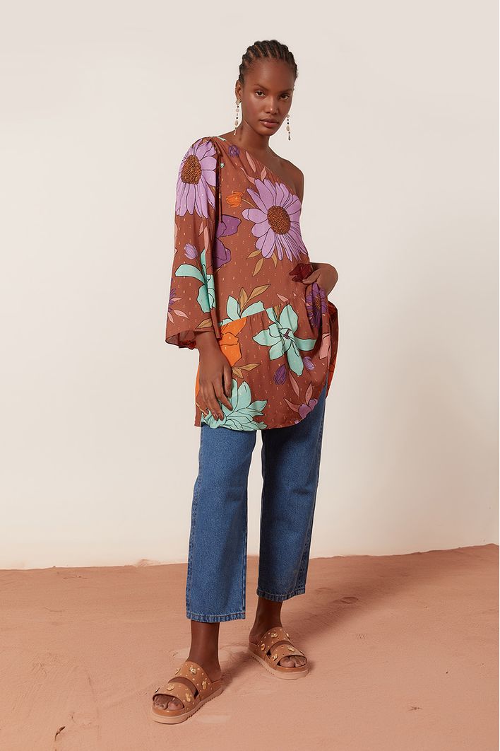 Vestido Estampa Jardim Secreto