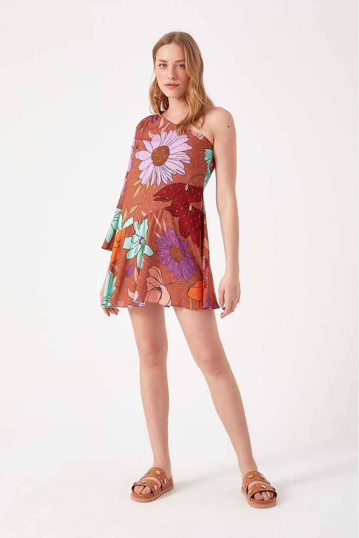 Vestido Estampa Jardim Secreto