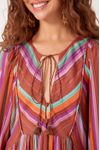 Vestido Midi Lurex Estampa Nostalgia