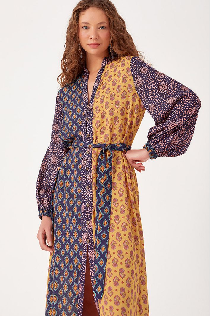 Vestido Longo Estampa Recanto Mix