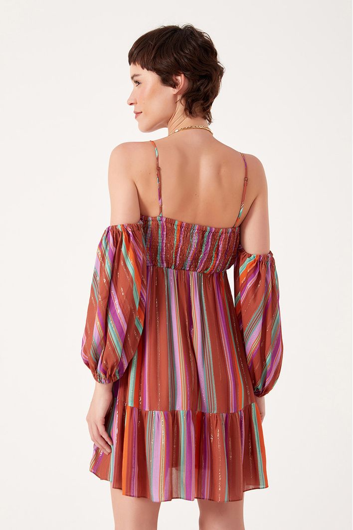 Vestido Lurex Estampa Nostalgia